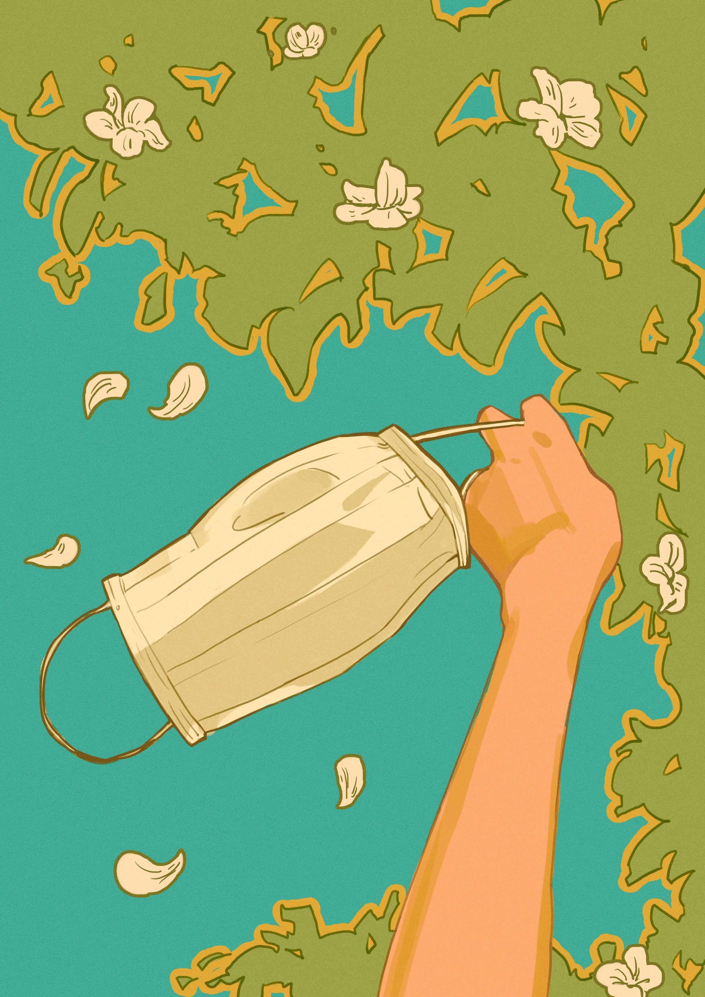 口罩和夏天|插画|插画习作|西瓜_rl - 原创作品 - 站酷 (zcool)