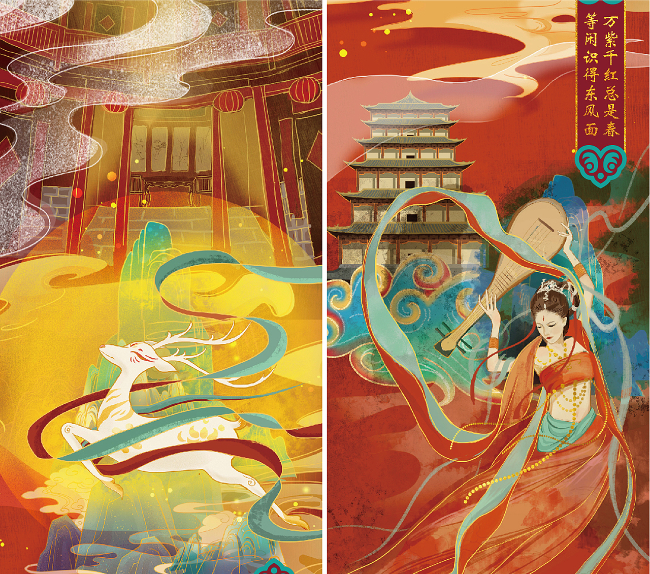 非遗城市插画1（图ZMjYzNTAyNDIw） - 海报 - 站酷设计师zoezuwei原创素材 - 站酷ZCOOL