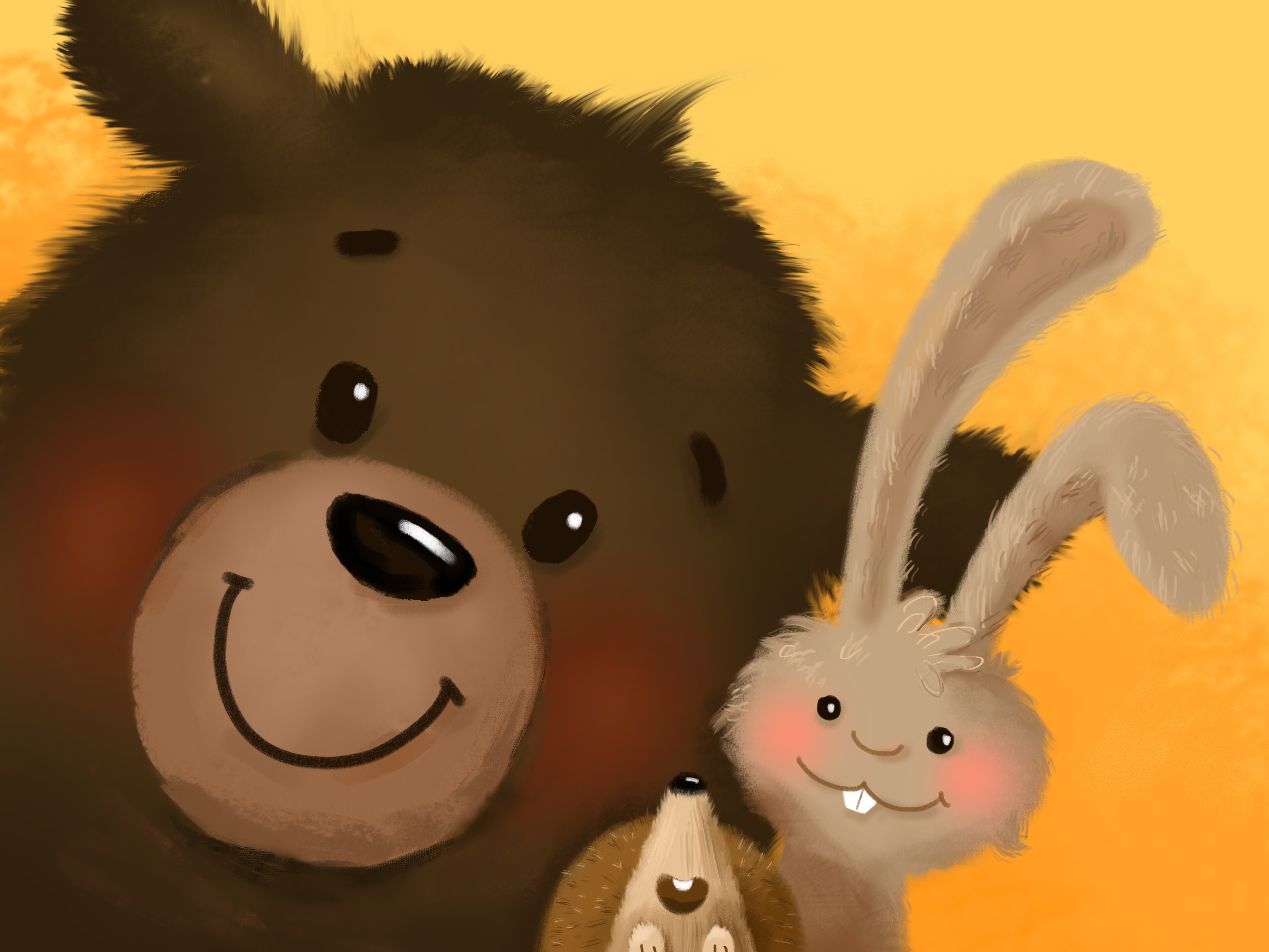 兔子熊《小熊给兔子的萝卜》.|插画|儿童插画|lost兔子熊 - 原创作品 - 站酷 (ZCOOL)