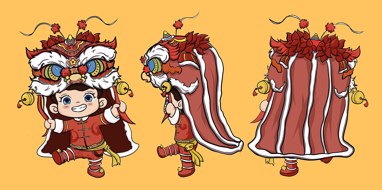 醒狮客单（图ZMzQwNjc1NjM2） - 商业插画 - 站酷设计师马铃薯头小刘原创素材 - 站酷ZCOOL