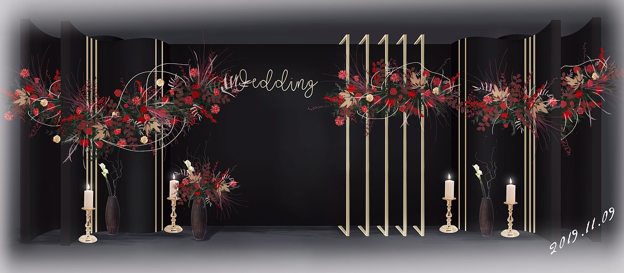 婚礼（图ZMTg4NzA4ODky） - 舞台美术 - 站酷设计师不言不雨原创素材 - 站酷ZCOOL