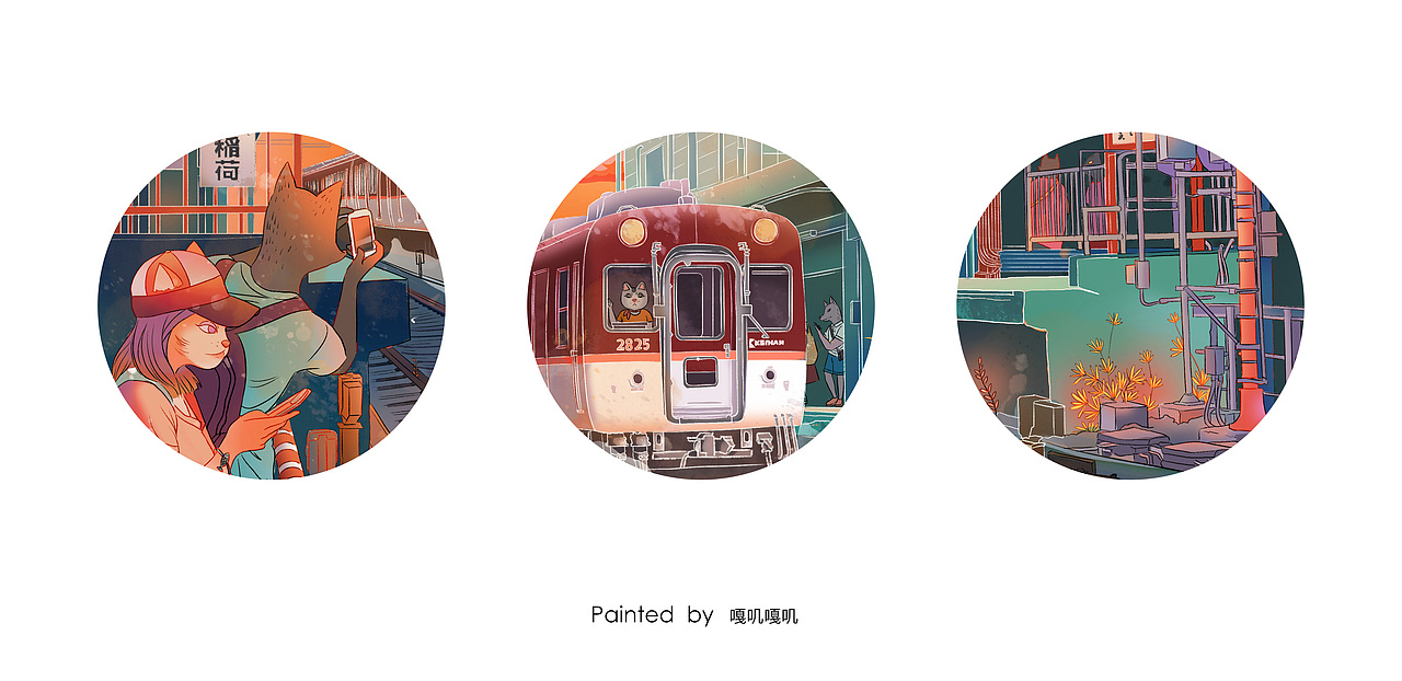 日本游——伏见稻荷 插画1