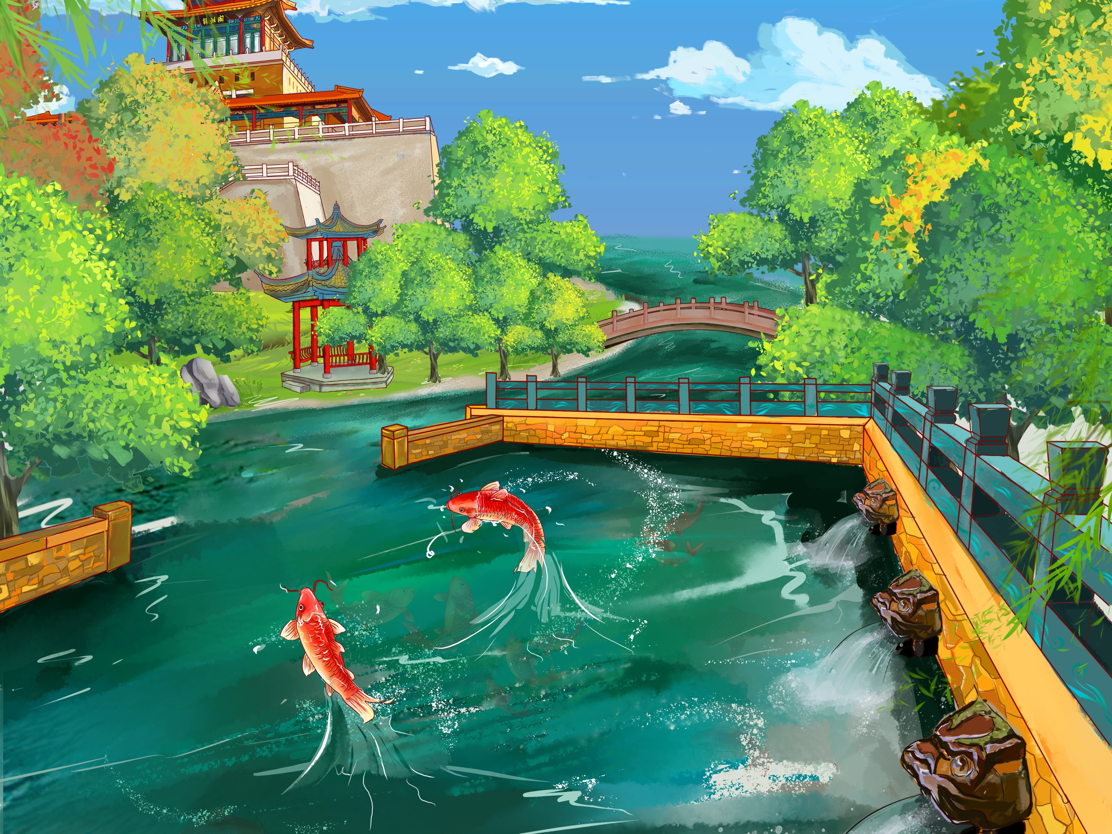 济南风景插画_素材网站_图片免费下载-zcool站酷