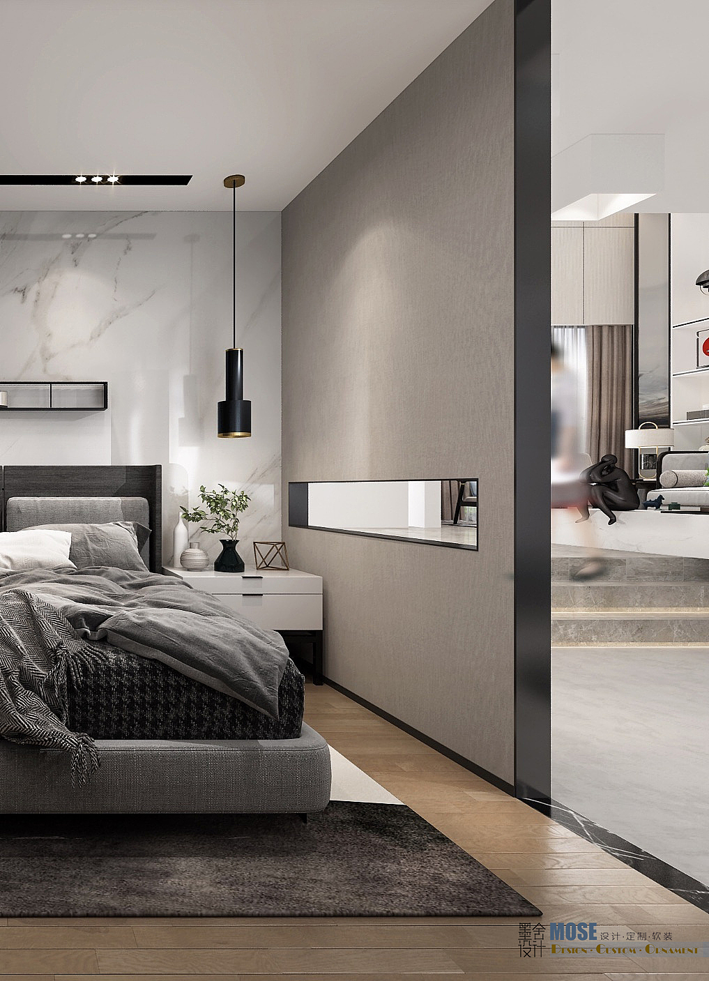 墨舍设计|无门·现代简约复式家装