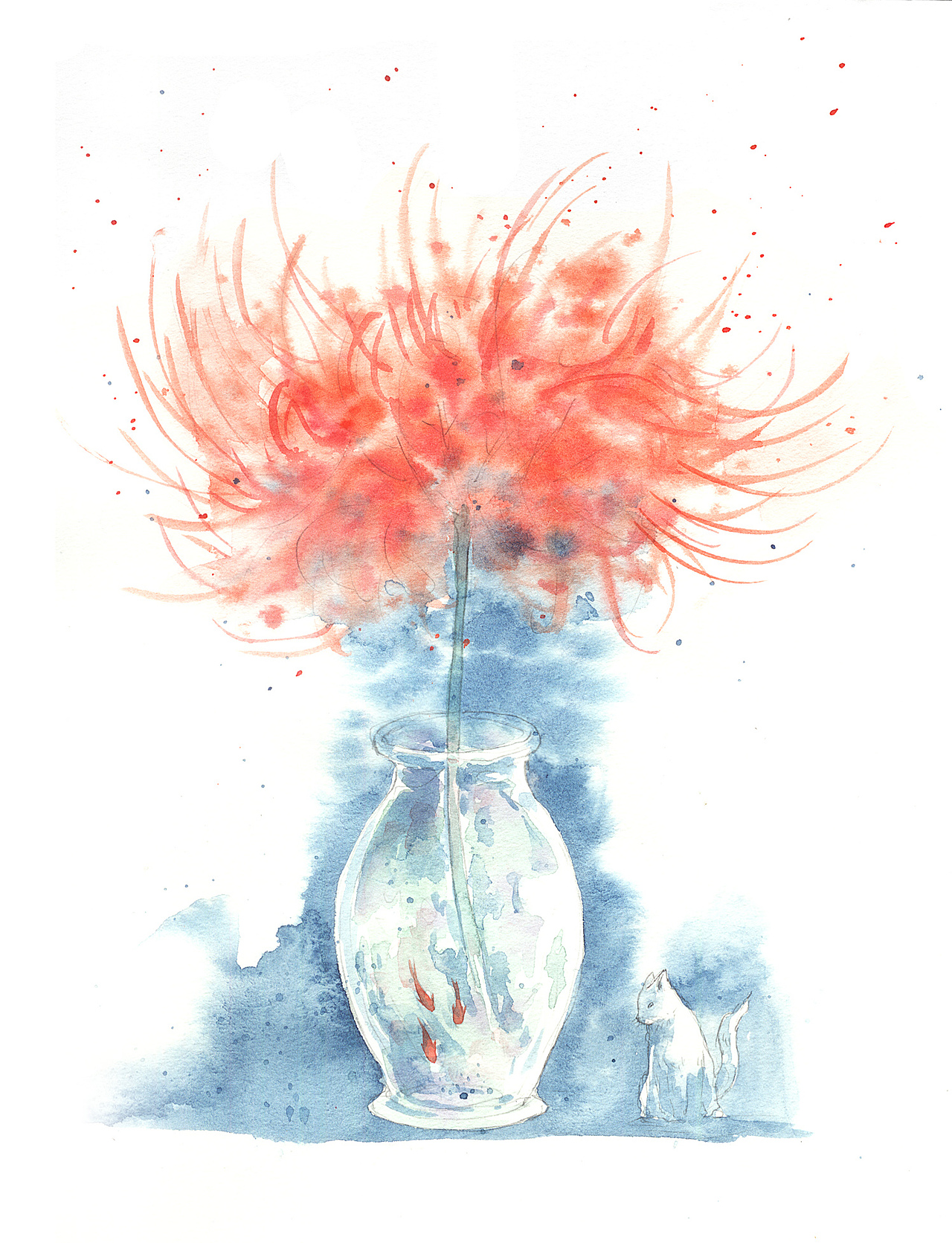 彼岸花（图ZMTk4NTMzMDA=） - 艺术插画 - 站酷设计师慢半拍啊原创素材 - 站酷ZCOOL