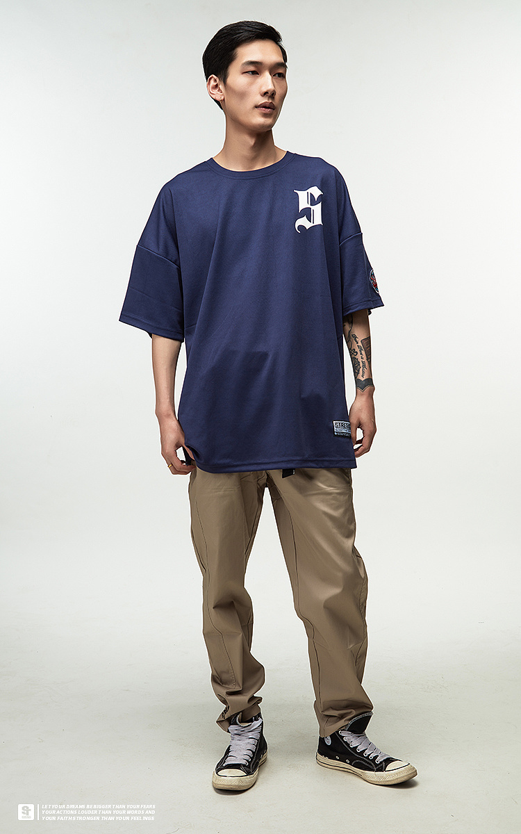街头品牌stretag"s"oversize短袖t恤