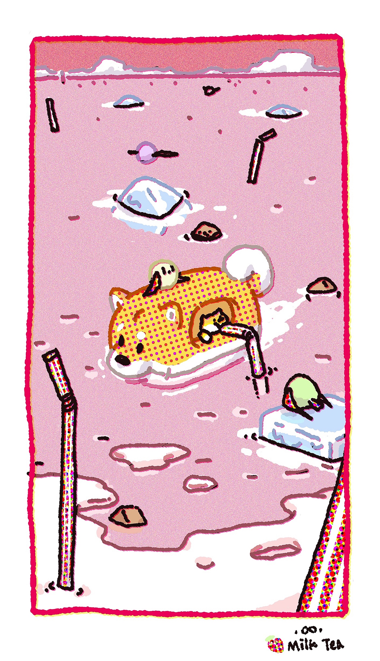 旅行柴犬第三弹（图ZMTY1NDA3NjA4） - 儿童插画 - 站酷设计师穷穷琼仔原创素材 - 站酷ZCOOL