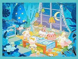 和小狗一起过生日吧！