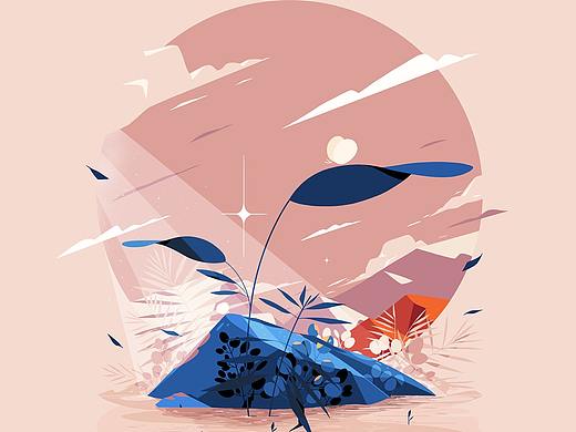 虛擬自然（個人主頁-ZNTc0OTQzNTI=） - 商業(yè)插畫 - 站酷設(shè)計師彌青藤原創(chuàng)素材 - 站酷ZCOOL