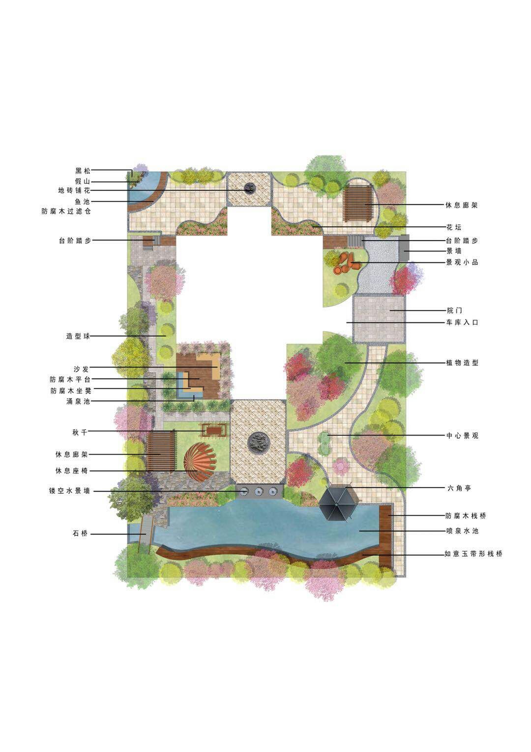 养老院庭院设计平面图图片