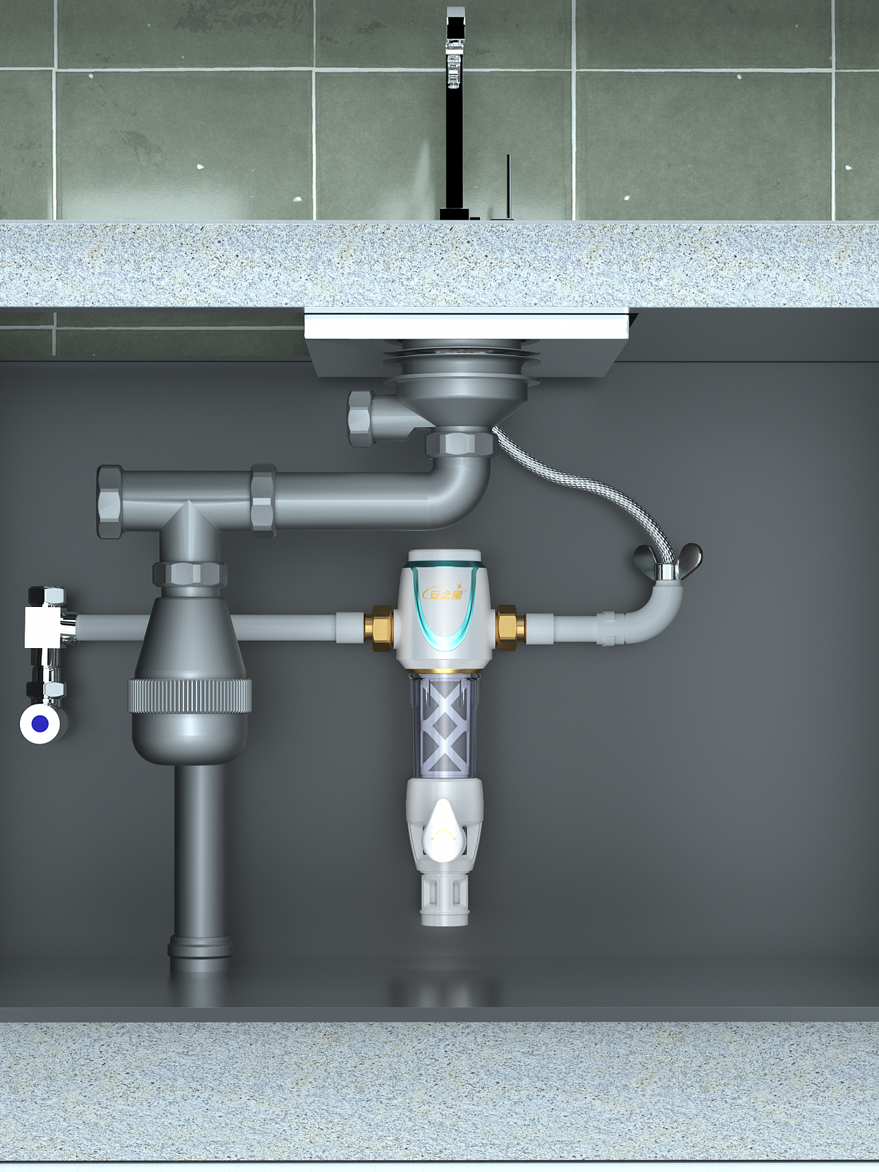 净水器渲染与后期