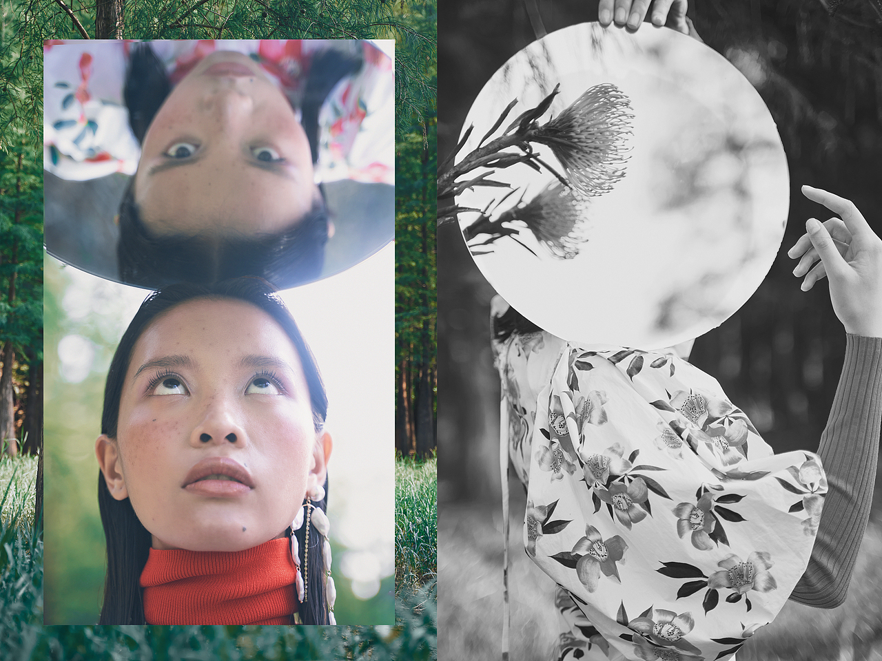 摄影创作|女孩 昆虫 花 大自然