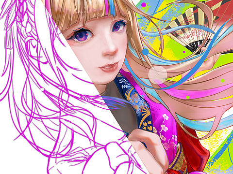 搓一个二次元美依礼芽（个人主页-ZMzY5MzM3NDg=） - 艺术插画 - 站酷设计师wave2079原创素材 - 站酷ZCOOL