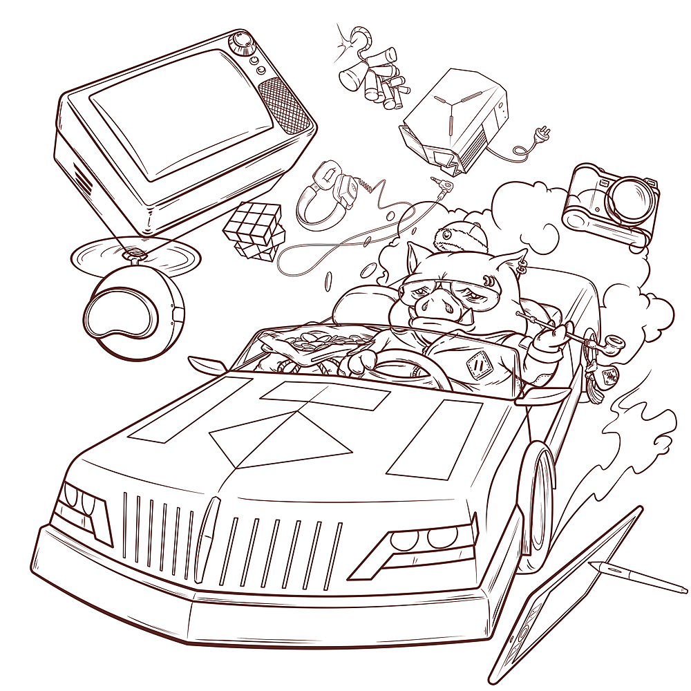 迟来的贺图丨祝大家新年快乐猪事顺利（图ZMTQzOTIwODg0） - 商业插画 - 站酷设计师伊布MrThorn原创素材 - 站酷ZCOOL