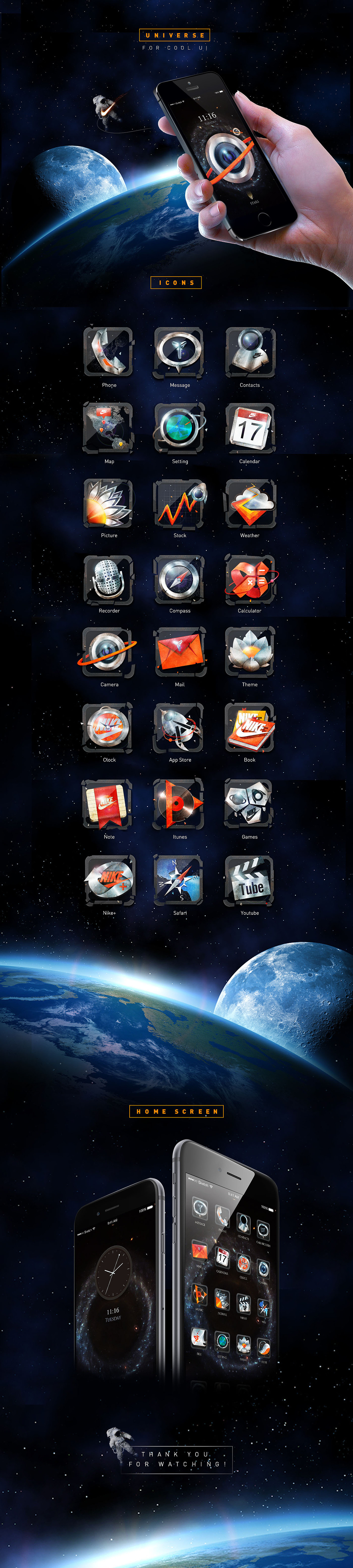 【手机主题】星辰（图ZMzk4MDQ1NjQ=） - APP界面 - 站酷设计师Lynn82500原创素材 - 站酷ZCOOL