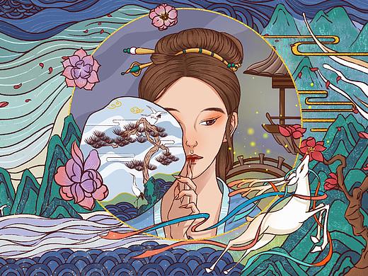 国风插画（个人主页-ZNDU4ODIxNTY=） - 商业插画 - 站酷设计师Z26818098原创素材 - 站酷ZCOOL