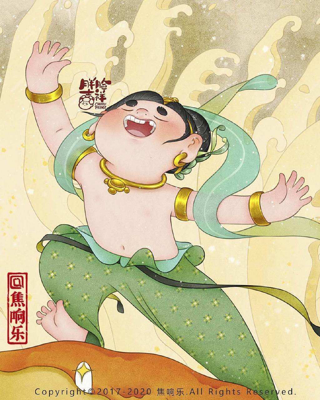 飞天系列 唐仕女系列(2020年第四季度总结)_焦响乐-站酷zcool