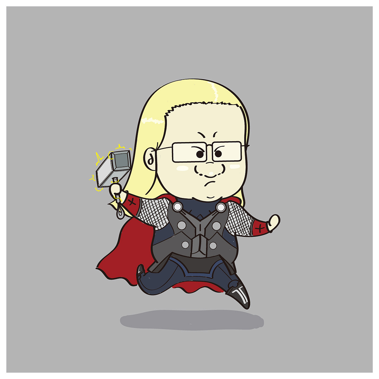 【漫威人物插画形象-nvidia ceo 黄仁勋 】