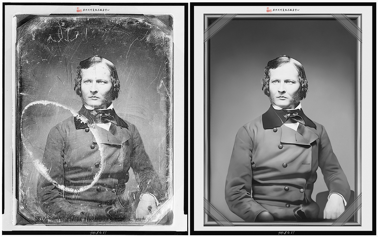 ps的另一种应用精修破损老照片