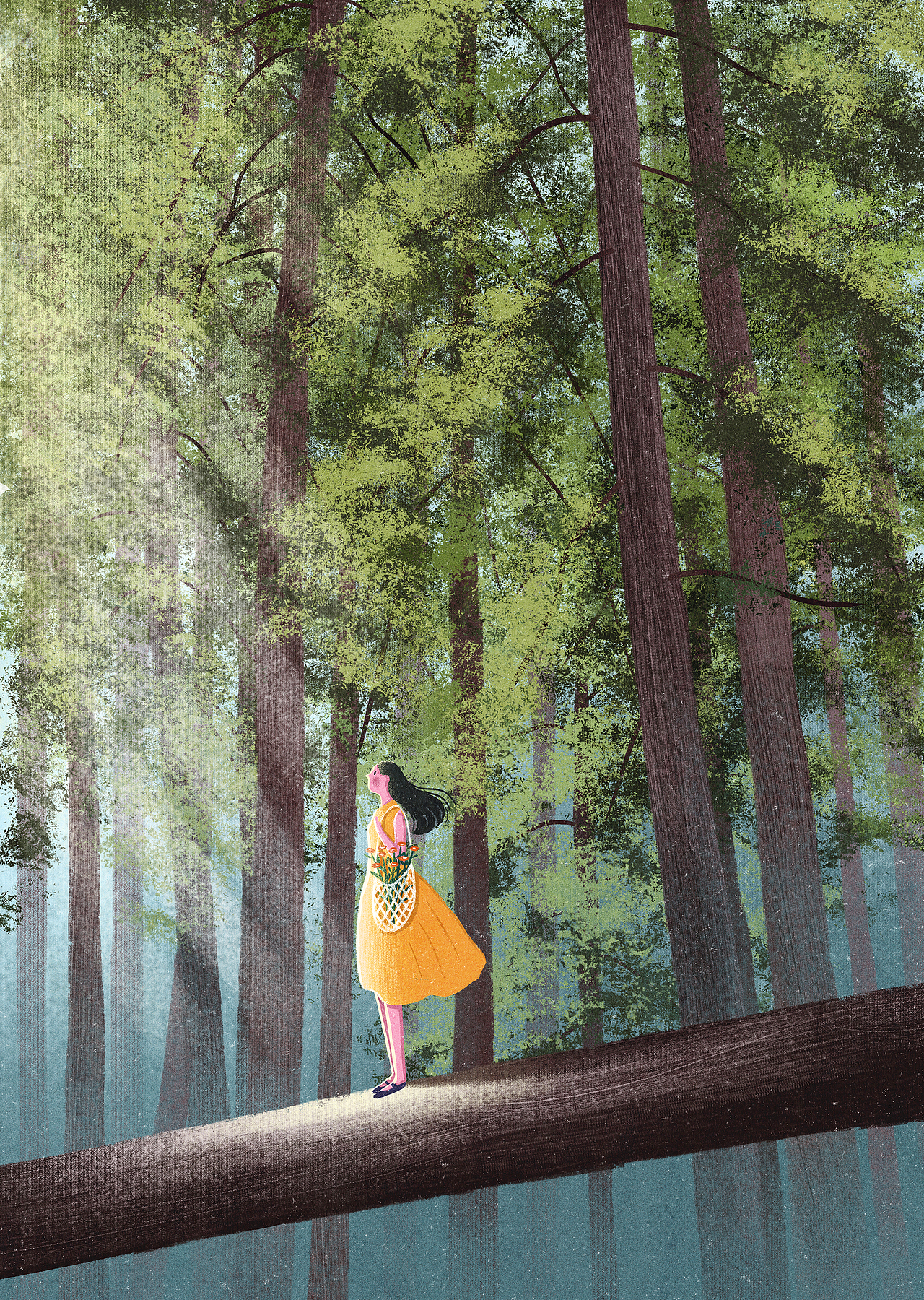 一個人的森林之旅2（圖ZMjU2MTUyODE2） - 創(chuàng)作習作 - 站酷設(shè)計師紫蘇15原創(chuàng)素材 - 站酷ZCOOL