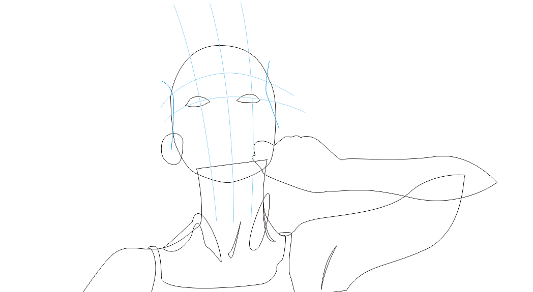 用ai绘制 歌手sia御用舞者maddie ziegler 矢量画