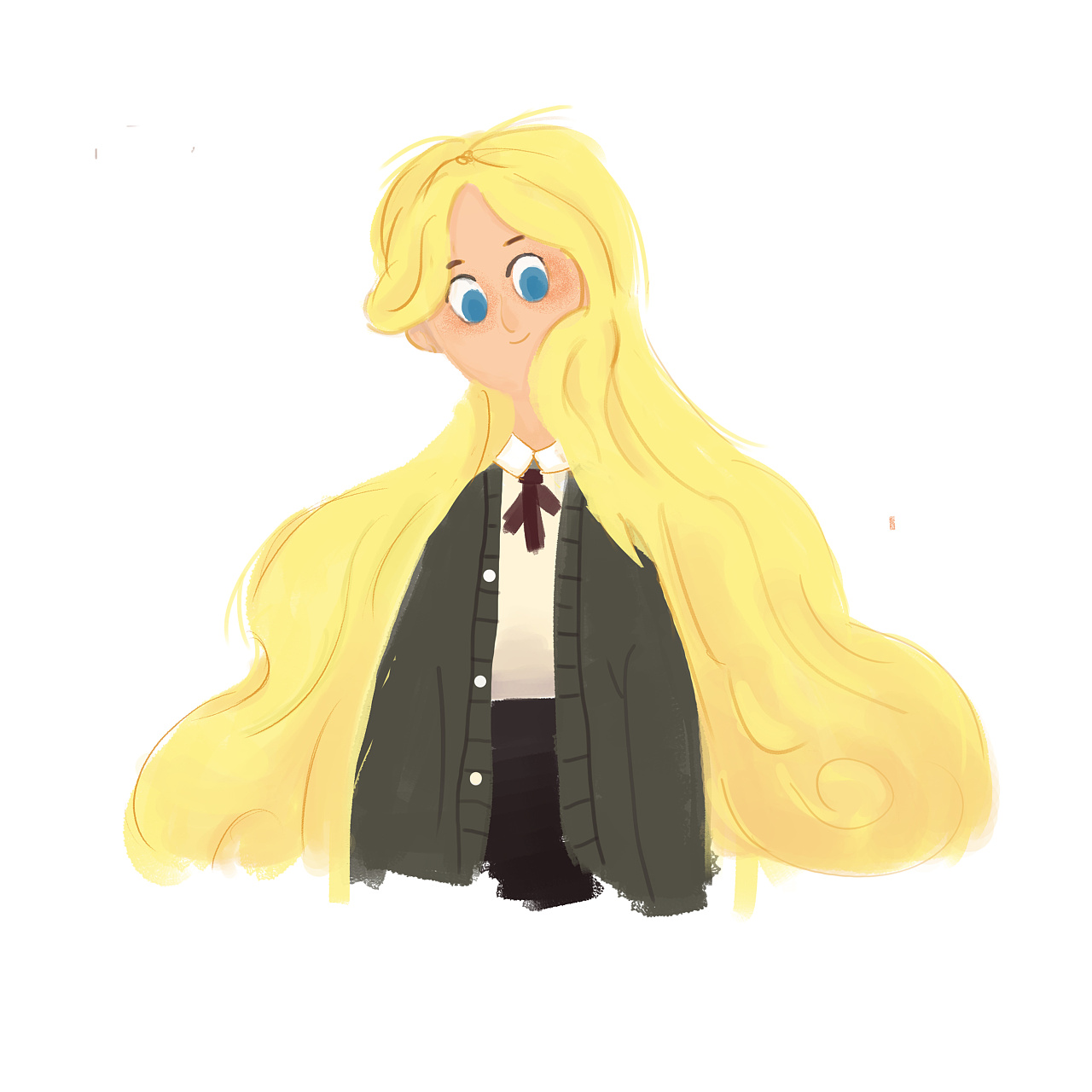 金发妹妹|插画|创作习作|品如的衣柜 - 临摹作品 - 站酷 (zcool)