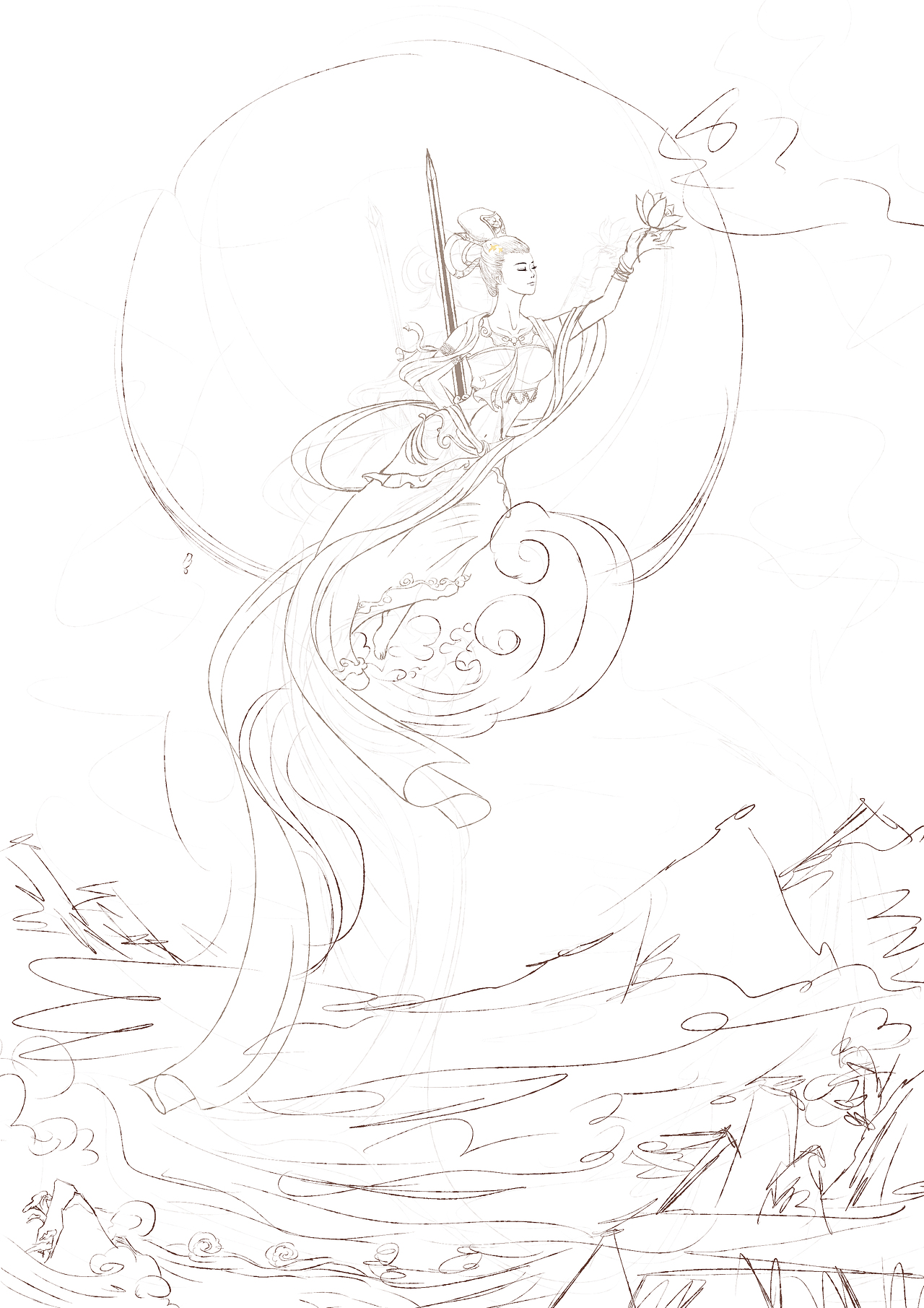 《吃喝,玩乐,购物》墙绘标签插画练习敦煌手绘练习作品信息创作时间