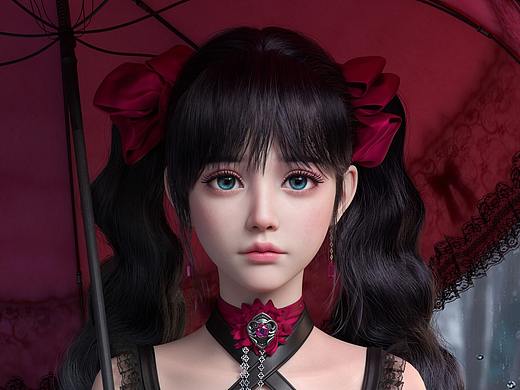 3D虚拟偶像 小萝莉 双马尾版