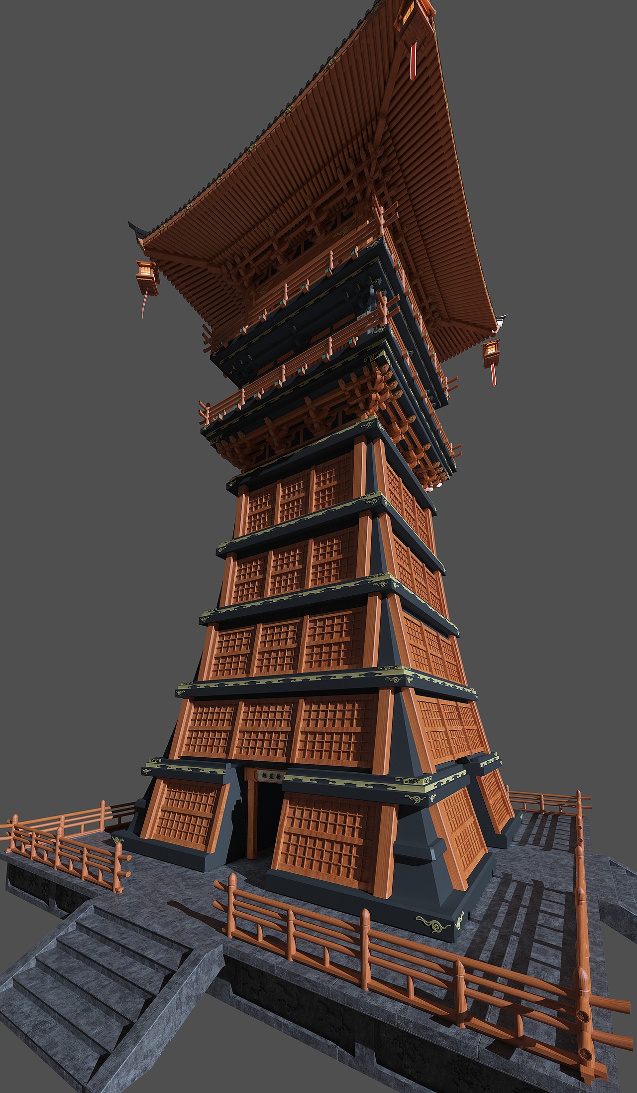 長安十二時辰里的唐塔，參考自北斗北工作室出品的概念（圖ZMTg1Njc2MjY4） - 建筑/空間 - 站酷設(shè)計師明末邊軍原創(chuàng)素材 - 站酷ZCOOL