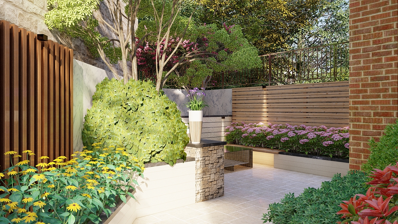 重庆北滨一号别墅花园设计