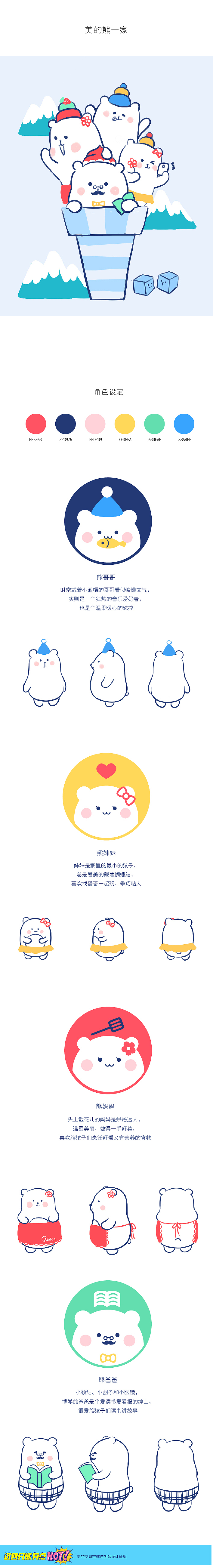 熊萌萌一家（图ZODY4MDg5NzI=） - IP形象 - 站酷设计师Momo蘑菇原创素材 - 站酷ZCOOL
