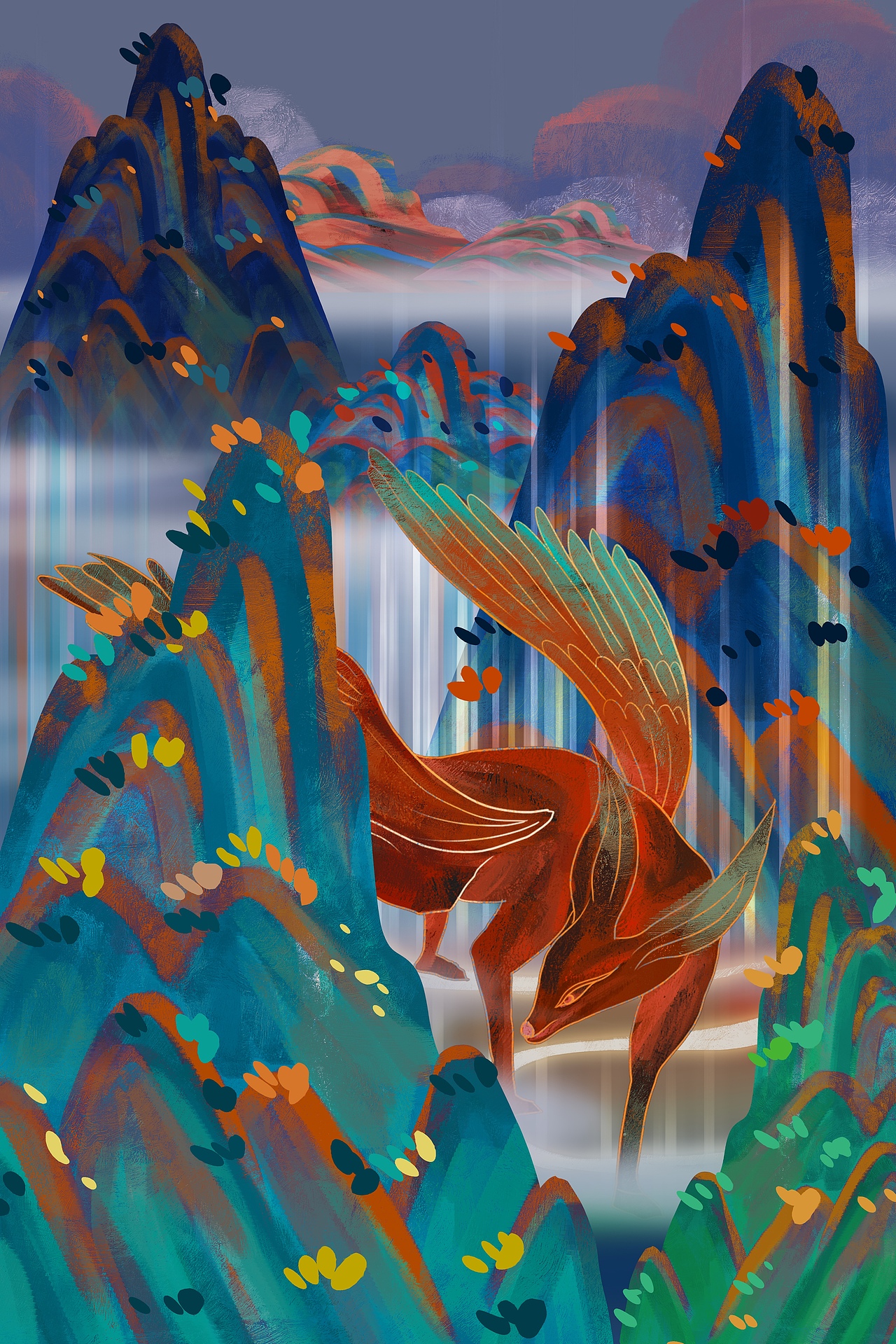 【绘画】国潮风山海经神话·万物皆有灵