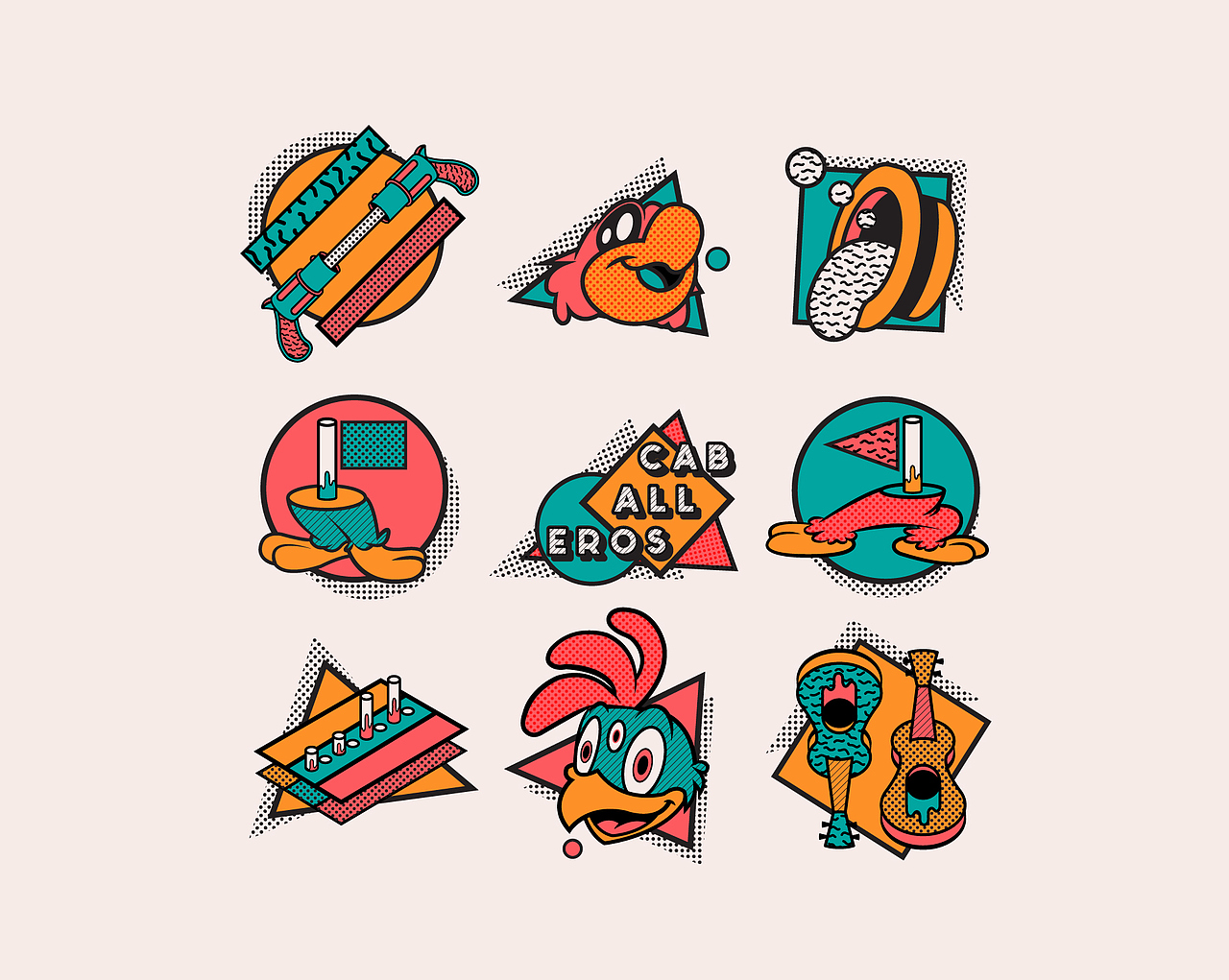 CABALLEROS!（图ZODU5ODM4NzY=） - 新锐潮流插画 - 站酷设计师我叫拉蒙原创素材 - 站酷ZCOOL
