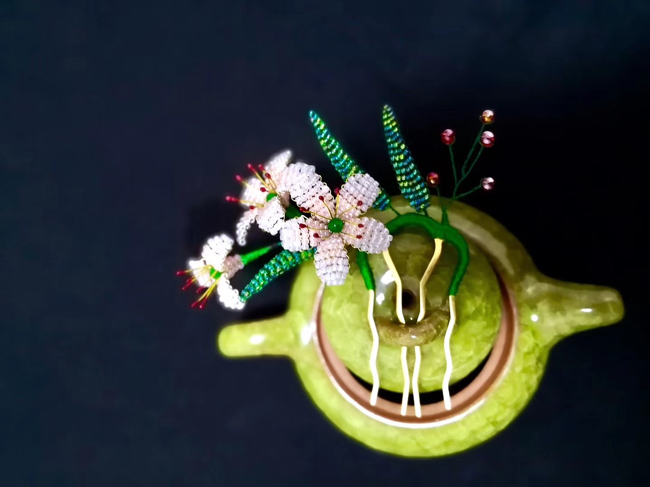 手作发簪步摇合集,安禅原创