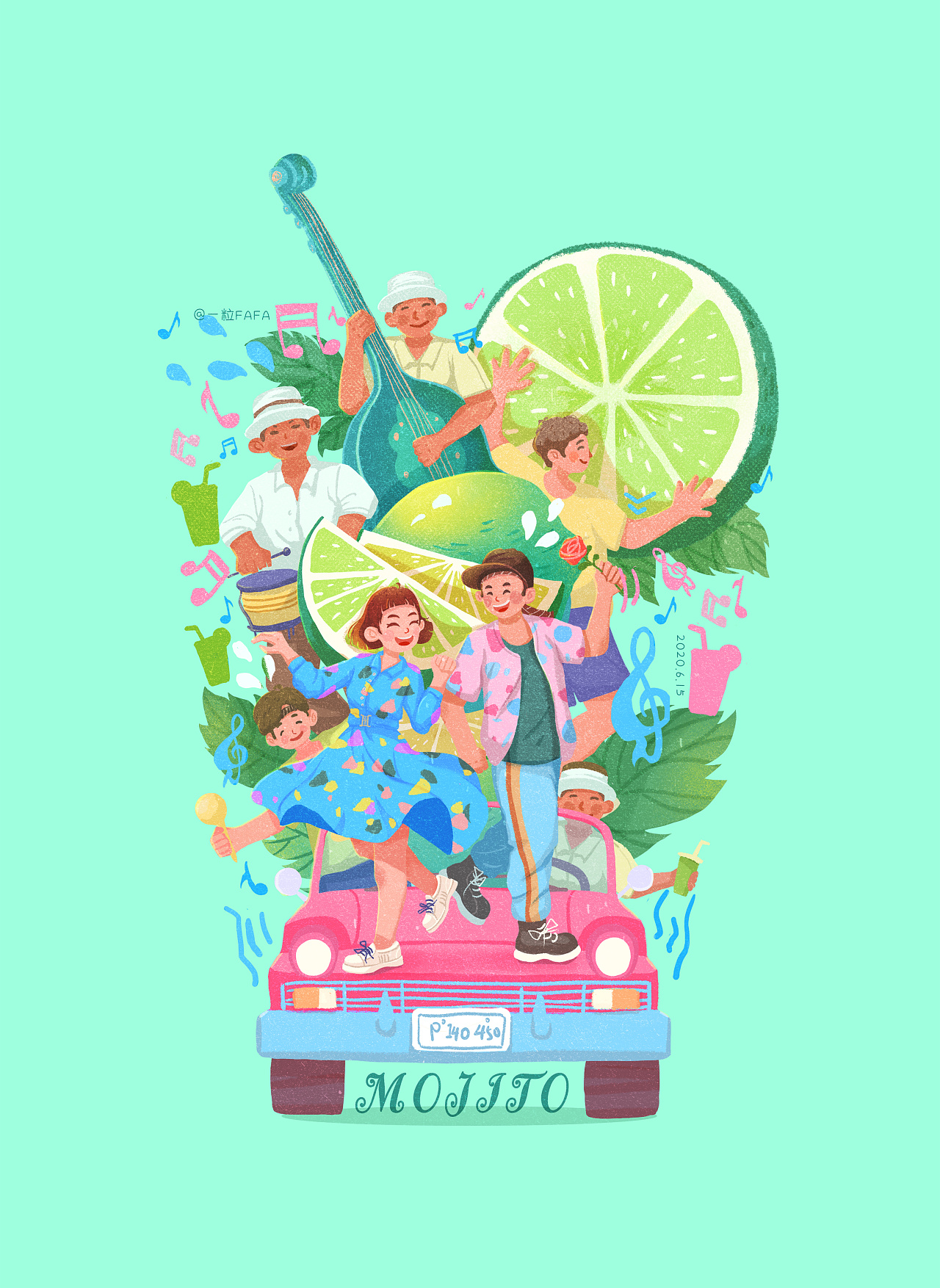 来一杯mojito|插画|创作习作|一粒fafa - 原创作品 - 站酷 (zcool)