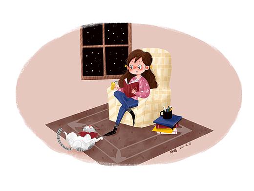 惬意的周末夜晚（个人主页-ZNDczMzE4OTY=） - 创作习作 - 站酷设计师jili咕噜原创素材 - 站酷ZCOOL