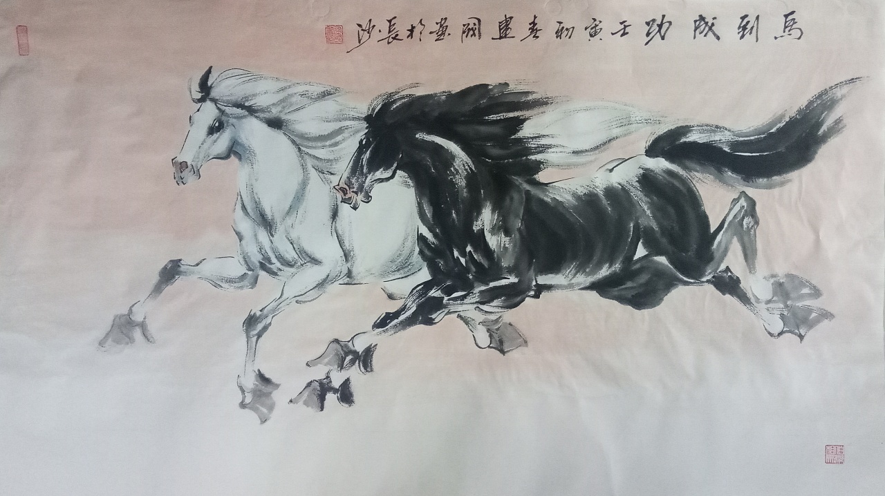 刘建国画马直播作品|纯艺术|绘画|刘建国画马 - 原创作品 - 站酷