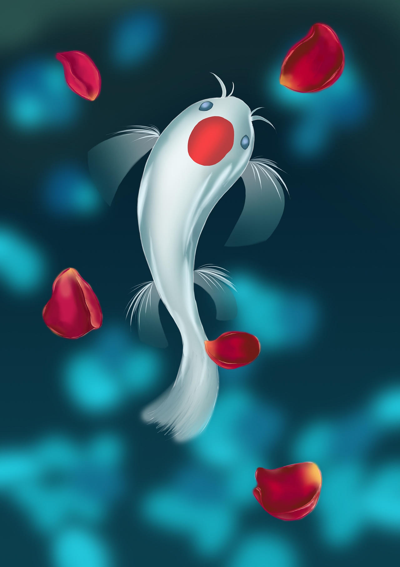 手绘小鱼全过程 (非原创)|插画|创作习作|rayking0619 - 原创作品