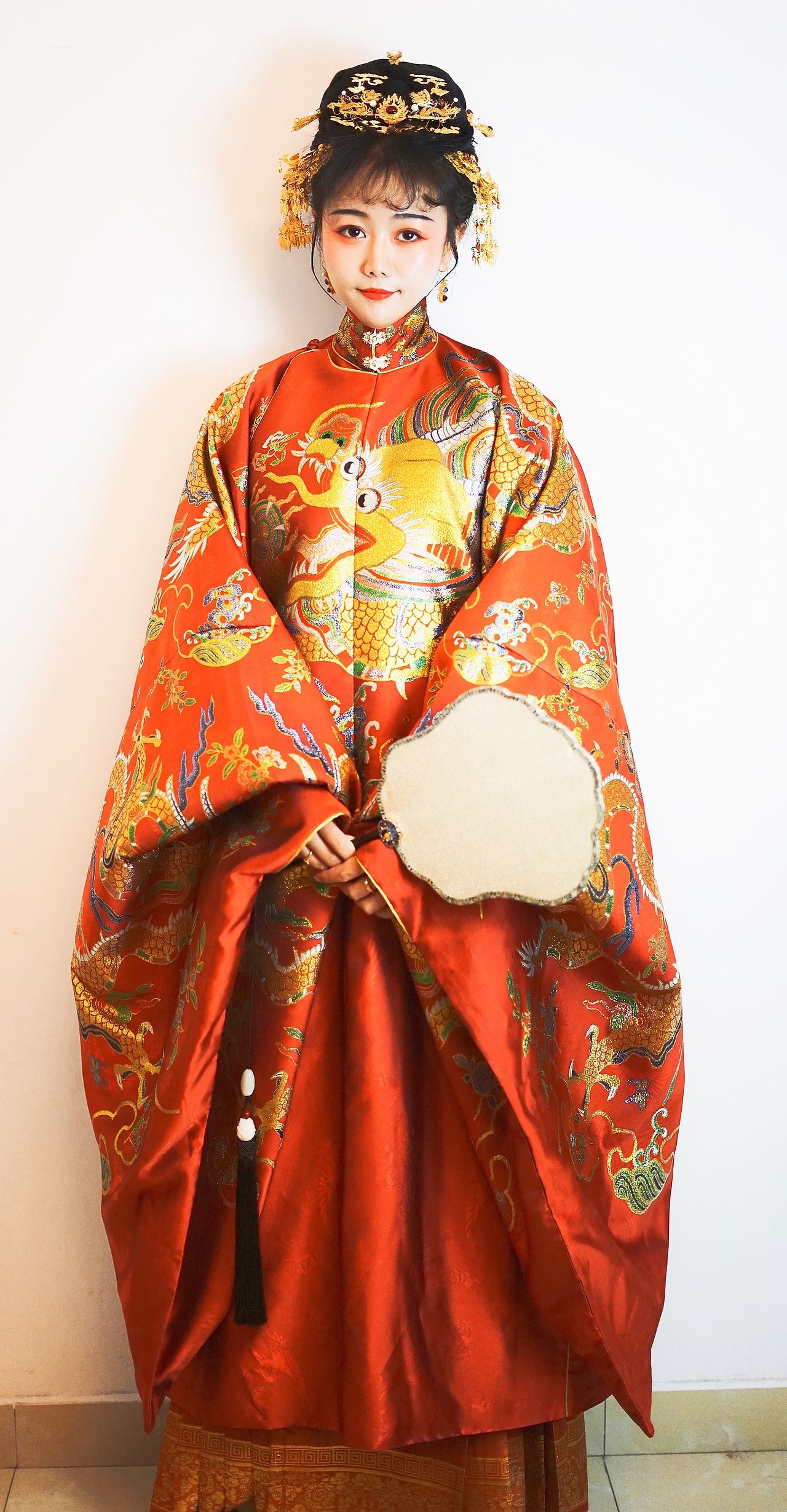 孔府旧藏复原款仿绣花工艺织金妆花蟒袍