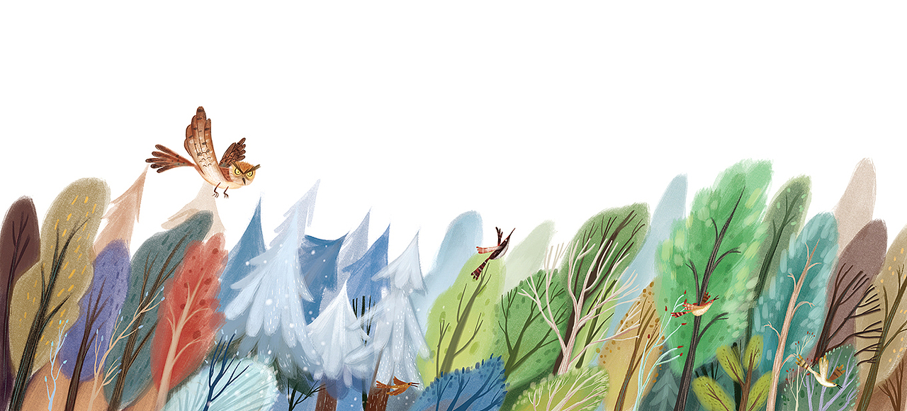 果麦文化《森林里的小木屋》（图ZMTM5NzI1OTcy） - 商业插画 - 站酷设计师亦心liane原创素材 - 站酷ZCOOL