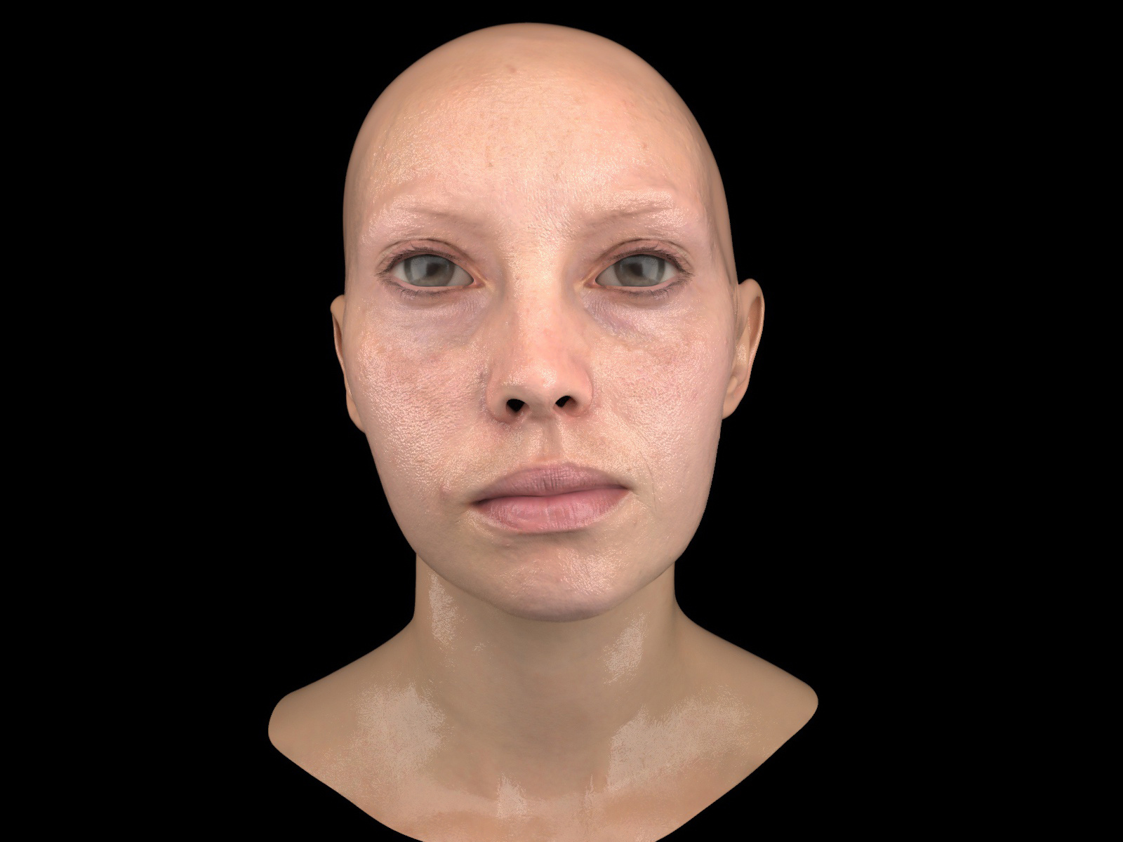 阿诺德写实人物皮肤材质练习|三维|人物/生物|科晋图研社 - 临摹作品