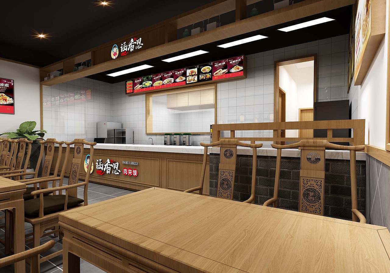 中式餐饮设计（图ZMTYzNDE3NTY0） - 家装设计 - 站酷设计师空谷丨空间设计原创素材 - 站酷ZCOOL