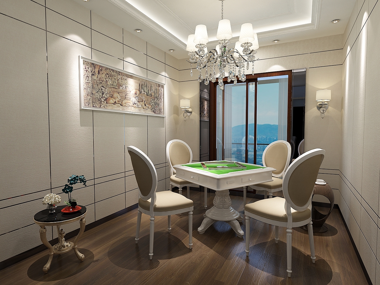 简欧室内设计 棋牌室