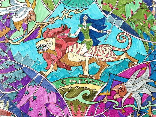 勾线马克笔绘画