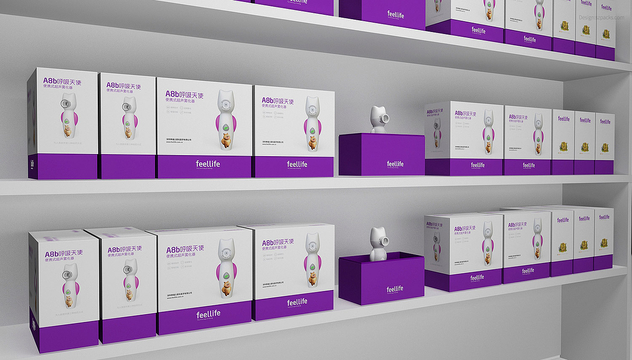 felllife雾化器医疗产品包装设计