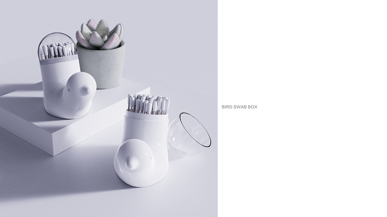 BIRD SWAB BOX 小鸟棉签盒（图ZMjY0NDQ2MDMy） - 生活用品 - 站酷设计师研物设计原创素材 - 站酷ZCOOL
