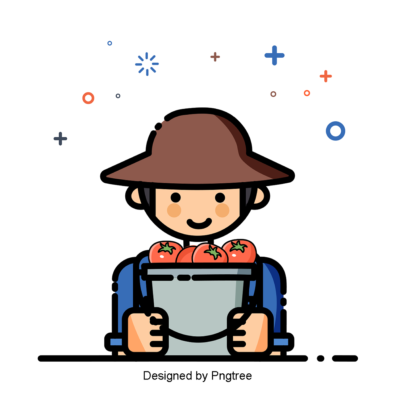 一组不同职业的线条风小图