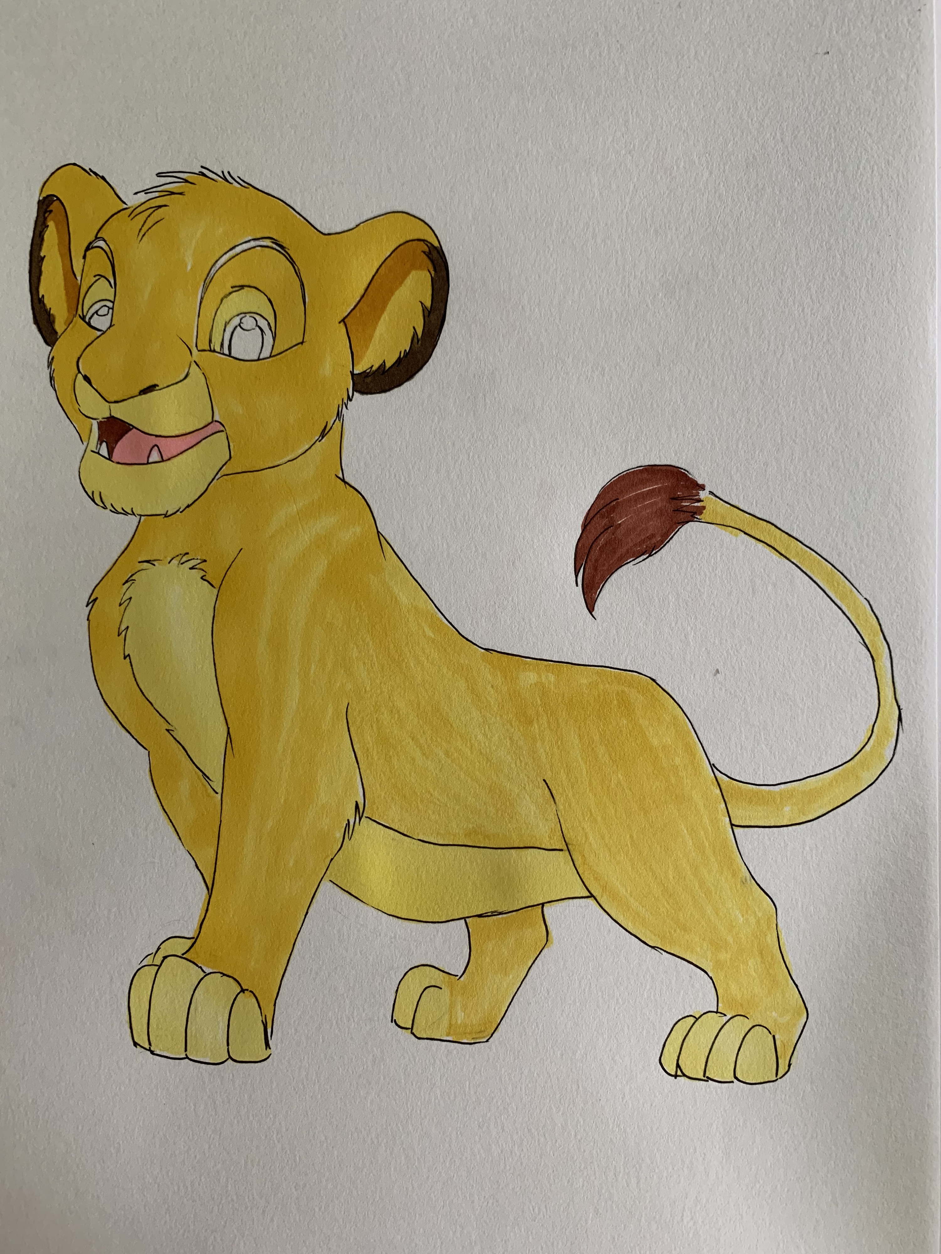 手绘 狮子王 小辛巴 步骤图