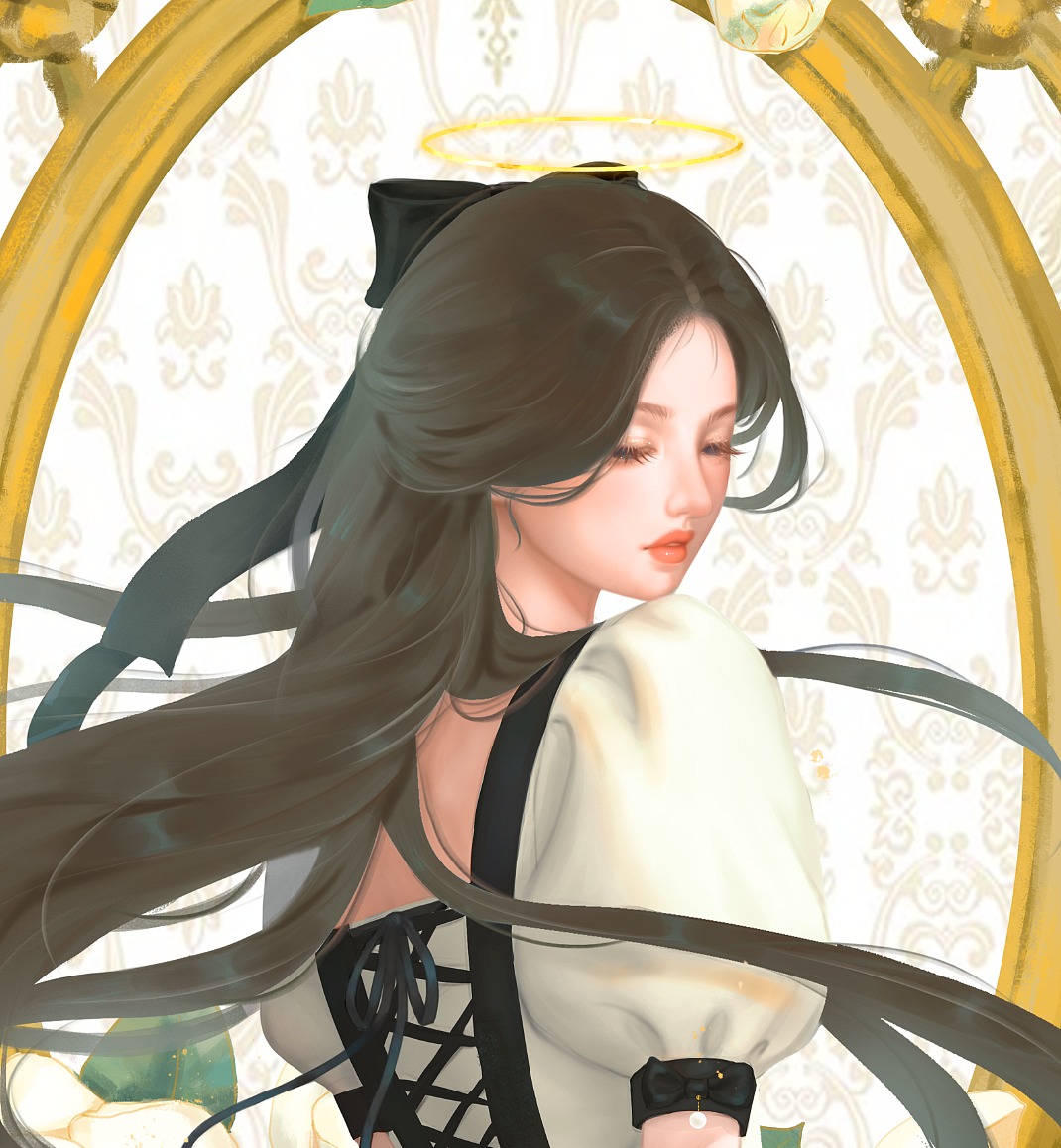 栀子花少女（图ZMjUyMzY4NDEy） - 创作习作 - 站酷设计师牧吉岛原创素材 - 站酷ZCOOL