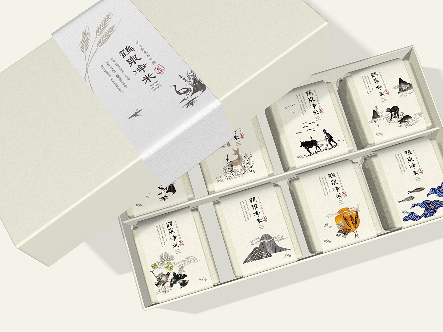 「鹤泉净米」品牌包装设计